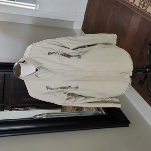 Crystal Springs  XLarge Brown Long Sleeve Collared Shirt Measures 24" Width